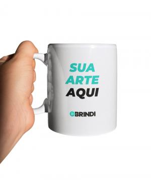 Caneca Cerâmica Sublimação Personalizada 325ml Cerâmica 350ml Impressão digital   Com Alça