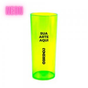 Copo Neon Long Drink Personalizado Acrílico 350ml Cor Neon   